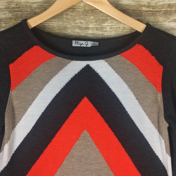 Eliza J women's sweater dress size Small geometric - Picture 6 of 7